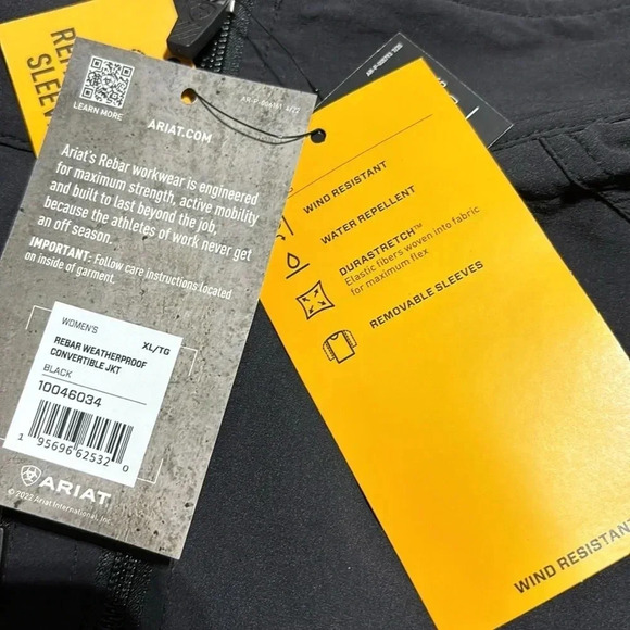 Ariat Rebar Weatherproof Convertible jacket, wind resistant, water repellent - Picture 13 of 15